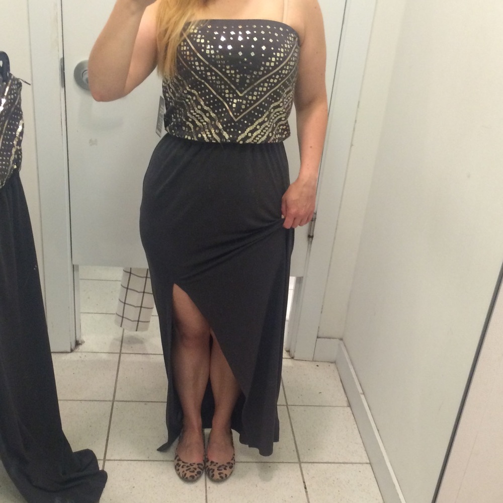 Strapless maxi dress